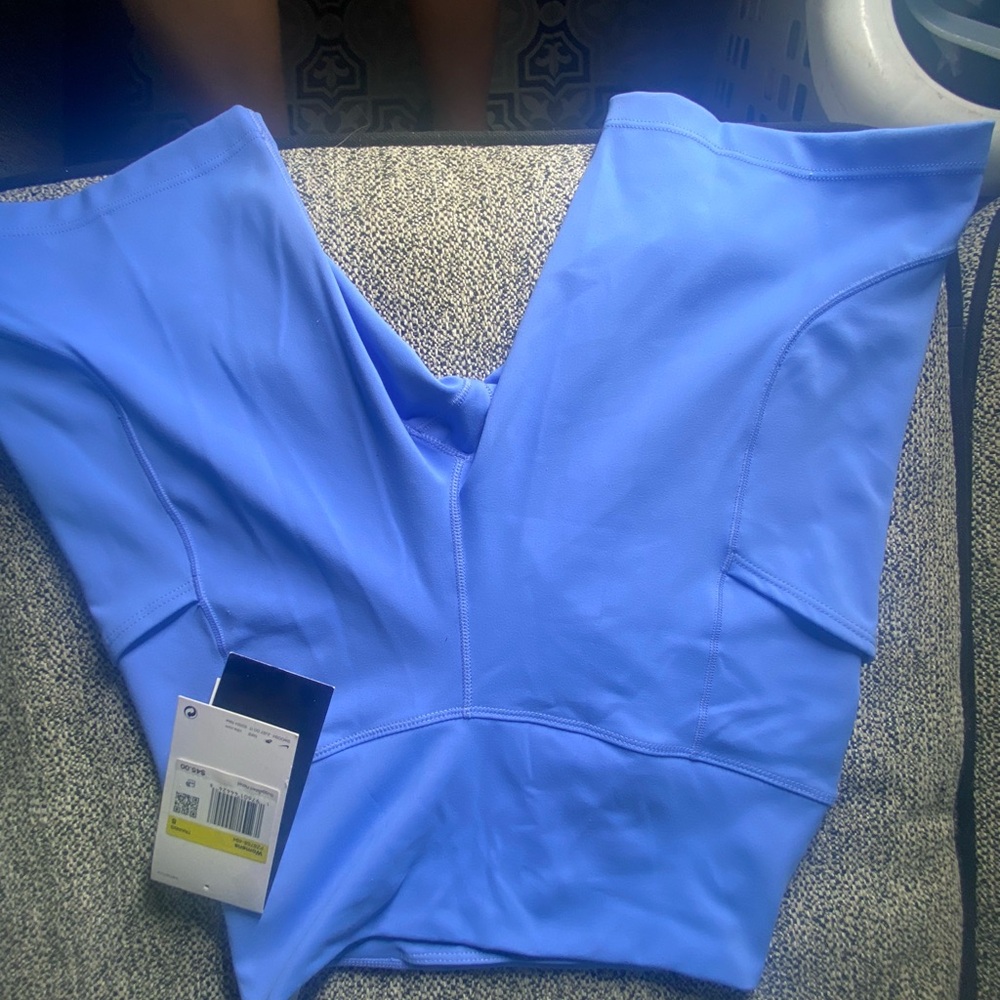 Blue High-Waisted Leggings